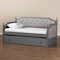 Baxton Studio Mara Upholstered Grey Finished Wood Twin Size Daybed with Trundle 157-9625 - alternate 4